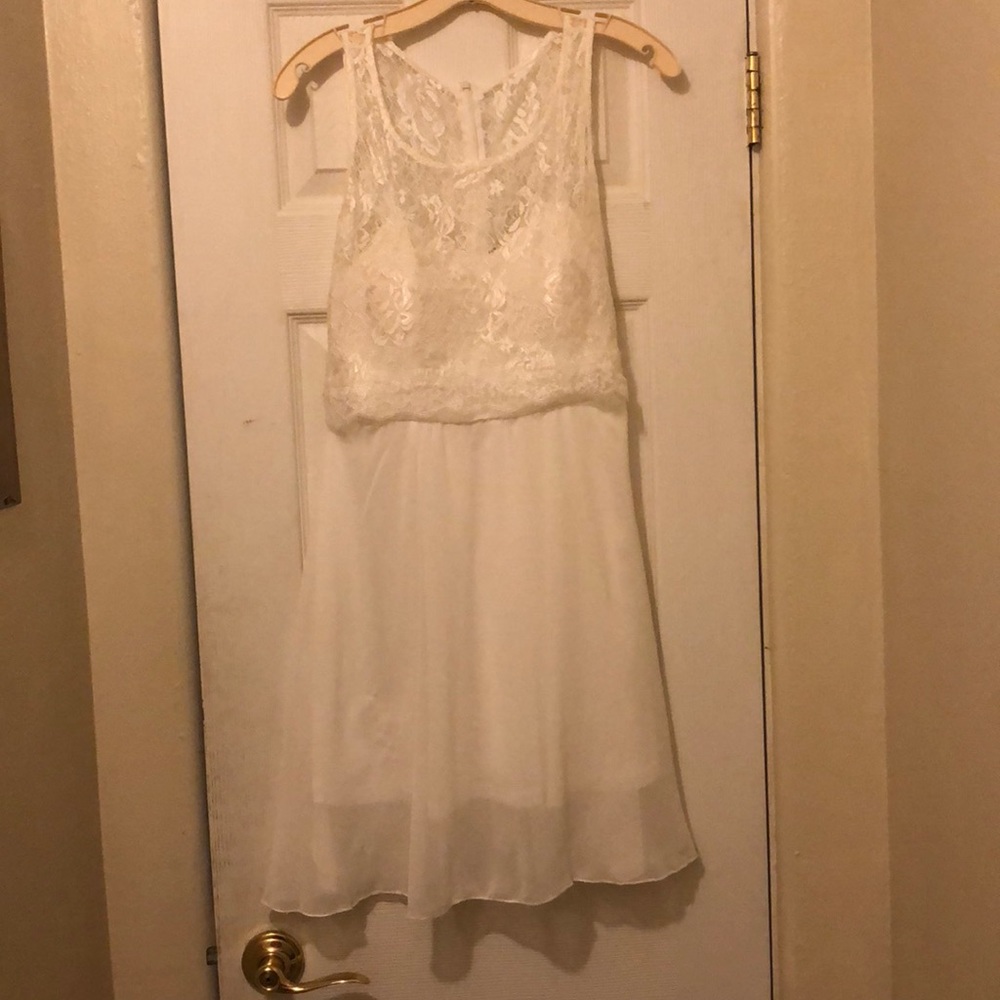 5/20 semi formal white lace dress